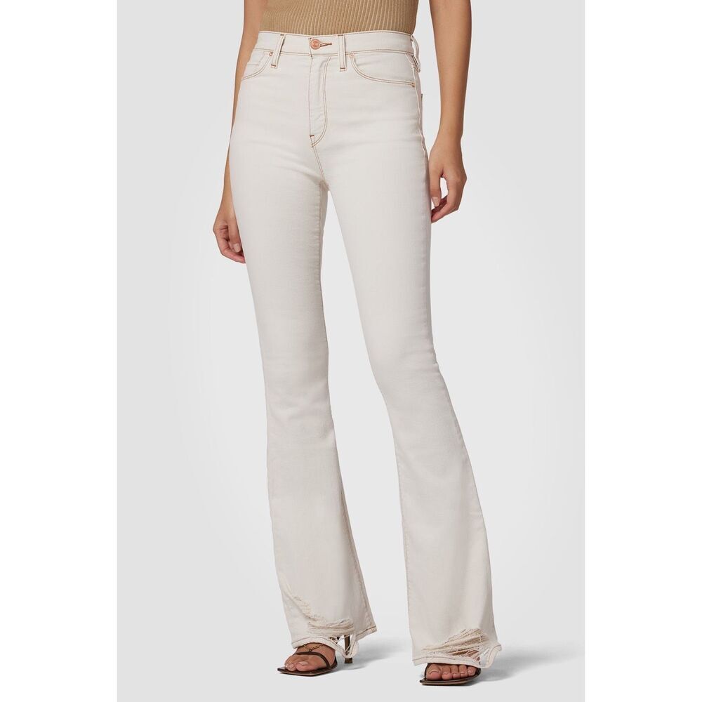 Hudson Holly High-Rise Flare 5 Pocket Jeans Soft Ecru Size‎ 25 NWT